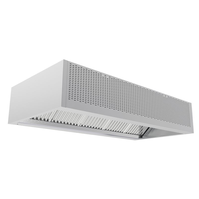 Hotte en inox pour cuisine professionnelle